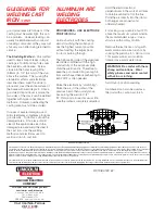 Preview for 4 page of Lincoln Electric Softweld, Ferroweld, Aluminweld Cast Iron and Aluminum Arc Welding Electrodes Manuallines