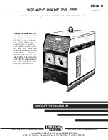 Preview for 1 page of Lincoln Electric SQUARE WAVE TIG 255 Operator'S Manual