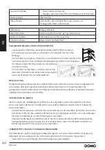 Preview for 40 page of Linea 2000 DOMO DO91122 Instruction Booklet