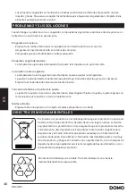 Preview for 46 page of Linea 2000 DOMO DO913DV Instruction Booklet