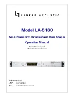 Preview for 3 page of Linear Acoustic MetaMAXLA-5180 Operation Manual