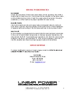 Preview for 4 page of Linear Power 4253IQ Owner'S Manual And Installation Manual