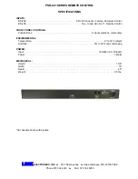 Preview for 2 page of Link electronics PSR-821 Series Specification Sheet