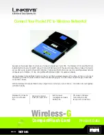 Linksys WCF54G - Wireless-G Compact Flash Card Product Data preview