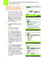 Preview for 2 page of Linksys WMP55AG Quick Installation Manual