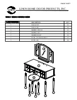 Preview for 3 page of LINON HOME DECOR PRODUCTS, INC. VANITY SET WHITE 429 Assembly Instructions Manual