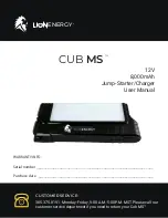 Preview for 1 page of Lion Energy CUB MS User Manual