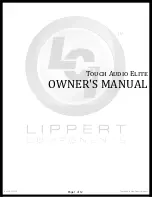 Lippert Components Touch Audio Elite Owner'S Manual preview