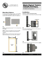 Preview for 3 page of Lippert Components Waste Master 362881 Installation And Owner'S Manual