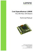 Preview for 1 page of Lippert Cool SpaceRunner-LX800 Technical Manual