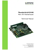 Lippert Thunderbird-E3100 Technical Manual preview