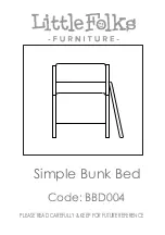 Preview for 1 page of Little Folks Furniture BBD004 Manual