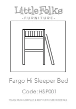 Preview for 1 page of Little Folks Furniture Fargo HSP001 Manual