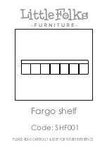 Little Folks Furniture Fargo shelf SHF001 Assembly Instructions Manual preview