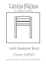 Preview for 1 page of Little Folks Furniture MSP001 Manual