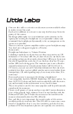 Preview for 16 page of Little Labs MONOTOR Operator'S Manual