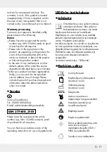 Preview for 10 page of LIVARNO home 377600 2101 Operating And Safety Information