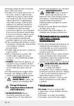 Preview for 21 page of LIVARNO home 377600 2101 Operating And Safety Information