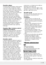 Preview for 28 page of LIVARNO home 377600 2101 Operating And Safety Information