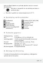 Preview for 49 page of LIVARNO LUX 282514 Assembly, Operating And Safety Instructions