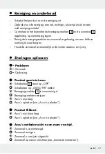 Preview for 57 page of LIVARNO LUX 282514 Assembly, Operating And Safety Instructions