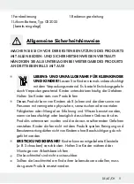 Preview for 9 page of LIVARNO LUX 286860 Assembly, Operating And Safety Instructions