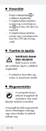 Preview for 30 page of LIVARNO LUX Z31392A Operation And Safety Notes