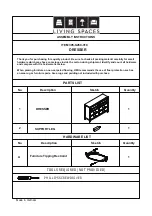 Living Spaces 305-S260-010 Assembly Instructions preview