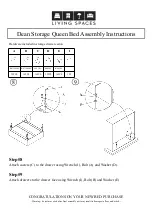 Preview for 4 page of Living Spaces Dean Storage Queen Bed Assembly Instructions