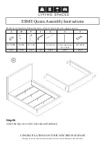 Preview for 3 page of Living Spaces ESME Queen Assembly Instructions