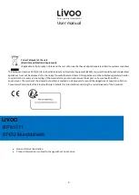 Preview for 4 page of Livoo TEA281 User Manual