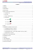 Preview for 2 page of LIXiSE LXC706 Series User Manual