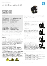 Preview for 1 page of LK 810 ThermoMat 2.0 G Manual