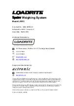 Preview for 3 page of Loadrite LR911 Operator'S Manual