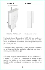 Preview for 2 page of Lockly PGH222 User Manual