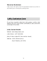 Preview for 14 page of Lofty SJ15SFB Owner'S Manual