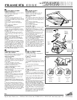 Preview for 36 page of Logan Graphic Products 650 Framer's Edge Operation Manual