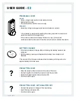 Preview for 2 page of Logiflex E2 User Manual