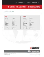 Preview for 2 page of Lorex L21Q784P Specifications