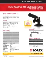 Lorex SG4934B Specifications preview