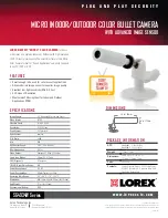 Preview for 1 page of Lorex SG4934W Series Specifications