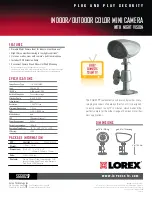 Lorex SG6182SP Specifications preview