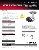 Lorex SG6185W Specifications preview