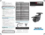 Preview for 1 page of Lorex Vantage LBCHD2051 Series Quick Start Manual