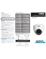 Lorex VANTAGE LDC7081 Quick Start Manual preview