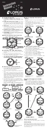LORUS RW6 Series Instruction Manual preview