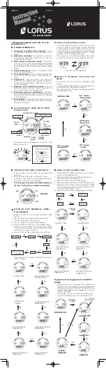 LORUS Z012 Instruction Manual preview