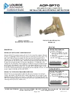 Louroe Electronics AOP-SP70 Installation And Operating Instructions Manual preview