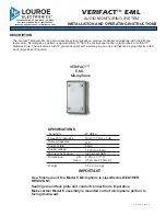 Preview for 1 page of Louroe Electronics VERIFACT E-ML Installation And Operating Instructions