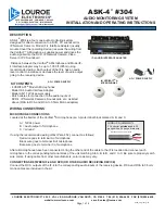 Louroe ASK-4 304 Installation And Operating Instructions preview